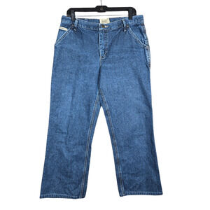 Schmidt Workwear Jeans Women 12 Short Blue Denim Carpenter 100% Cotton High Rise